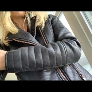 Faux leather jacket